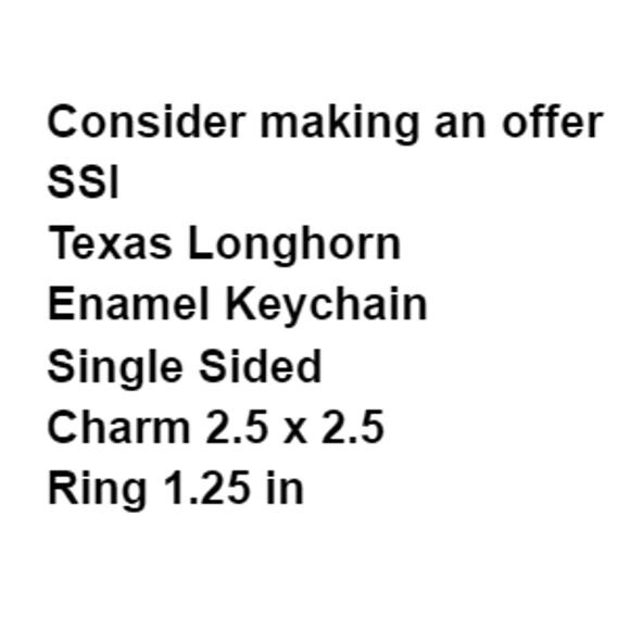 SSI Texas Longhorn Enamel Keychain Star Charm Souvenir Collector Gold Tone - Picture 3 of 6